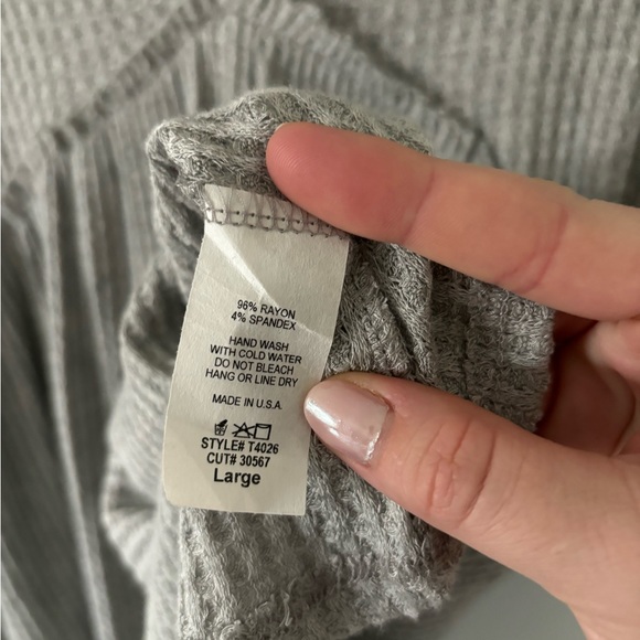 Altard state grey top waffle knit large - Picture 4 of 8